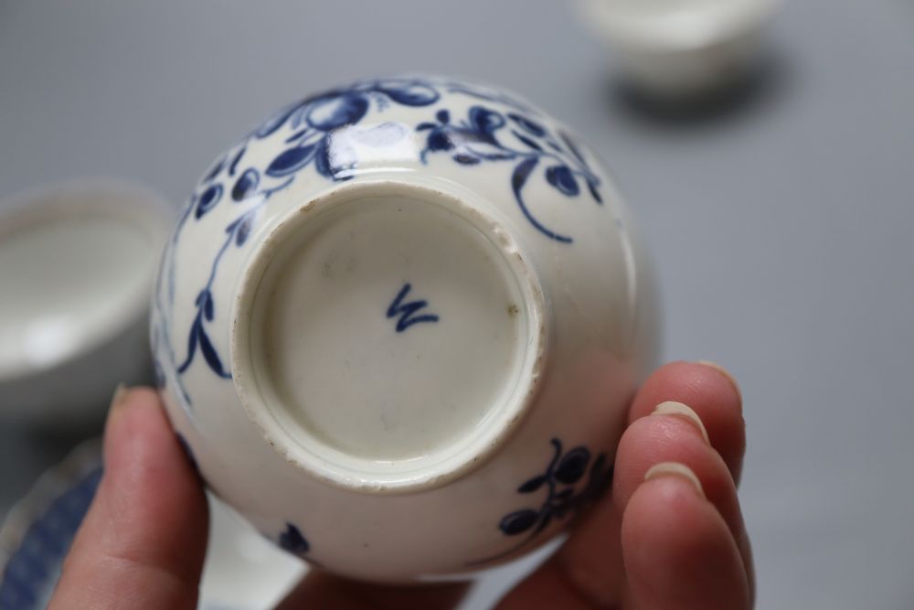 Six Chinese porcelain cups or tea bowls